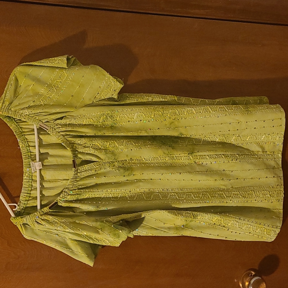 Lime green top